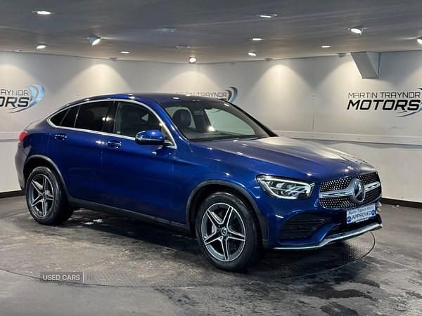 Blue Used 2020 Mercedes GLC220 AMG line Coupe | £28,950 (Expensive) - Image 1/4