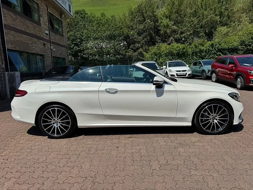 Used Mercedes C220 AMG Line Premium Plus 2018 White Cabriolet