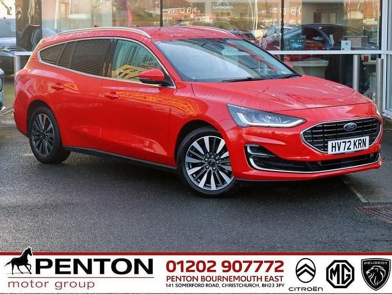 Red Used 2022 Ford Focus Titanium Estate | £17,490 (Fair price) - Image 1/4