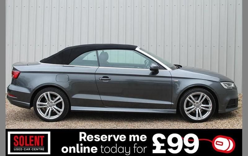Used Audi A3 Cabriolet S-Line 150 HP (110 kW) 2018 Grey Cabriolet