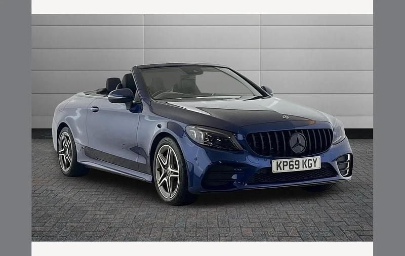Used Mercedes C300 AMG Line Premium 245 HP (180 kW) 2019 Blue Cabriolet