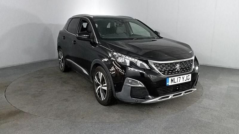 Black Used 2017 Peugeot 3008 GT-line SUV | £10,790 (Fair price) - Image 1/3