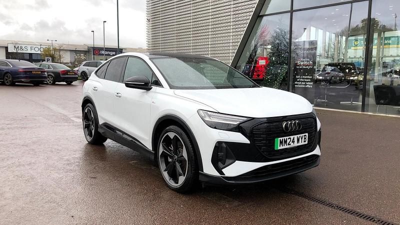 Used Audi Q4 Sportback e-tron Black Edition 82 kW (112 HP) 2024 Glacier white SUV