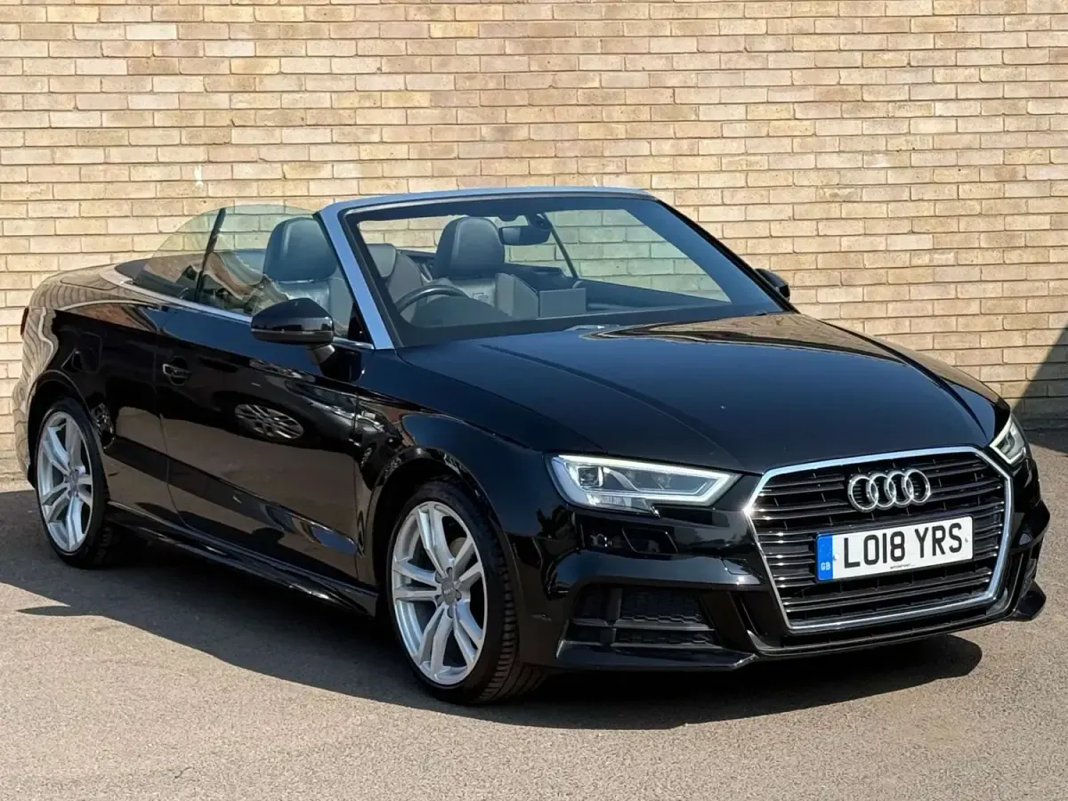 Begagnad Audi A3 Cabriolet S-Line 2018 Svart Cab