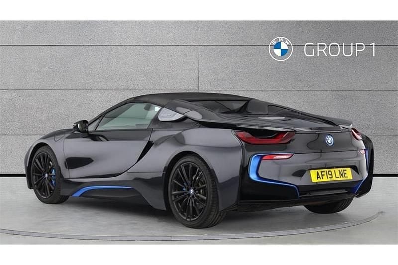 Used BMW i8 Comfort Edition 374 HP (275 kW) 2019 Sophisto grey / bmwi blue accent Cabriolet