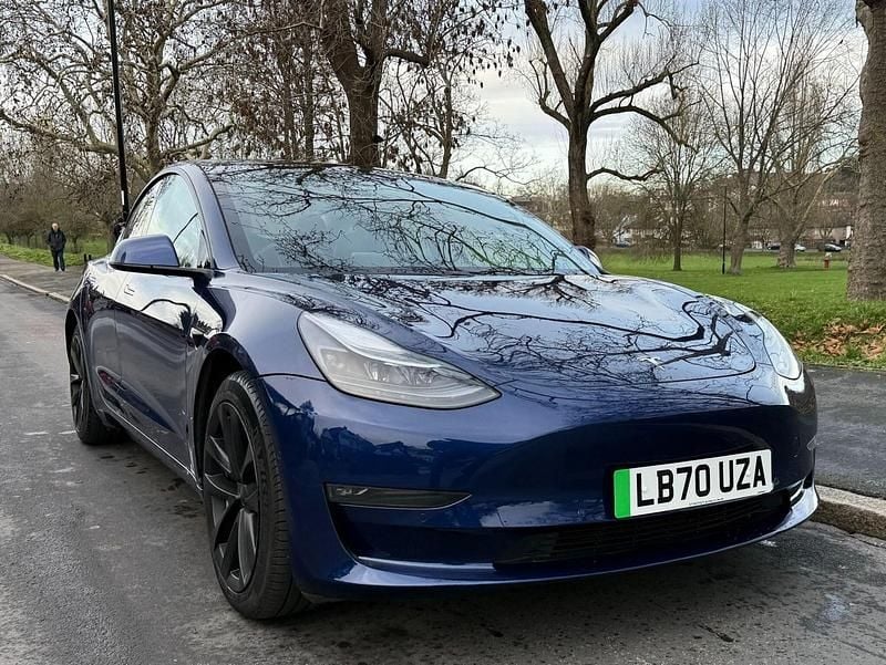 Used Tesla Model 3 Long Range AWD 77 kW (106 HP) 2020 Blue Sedan