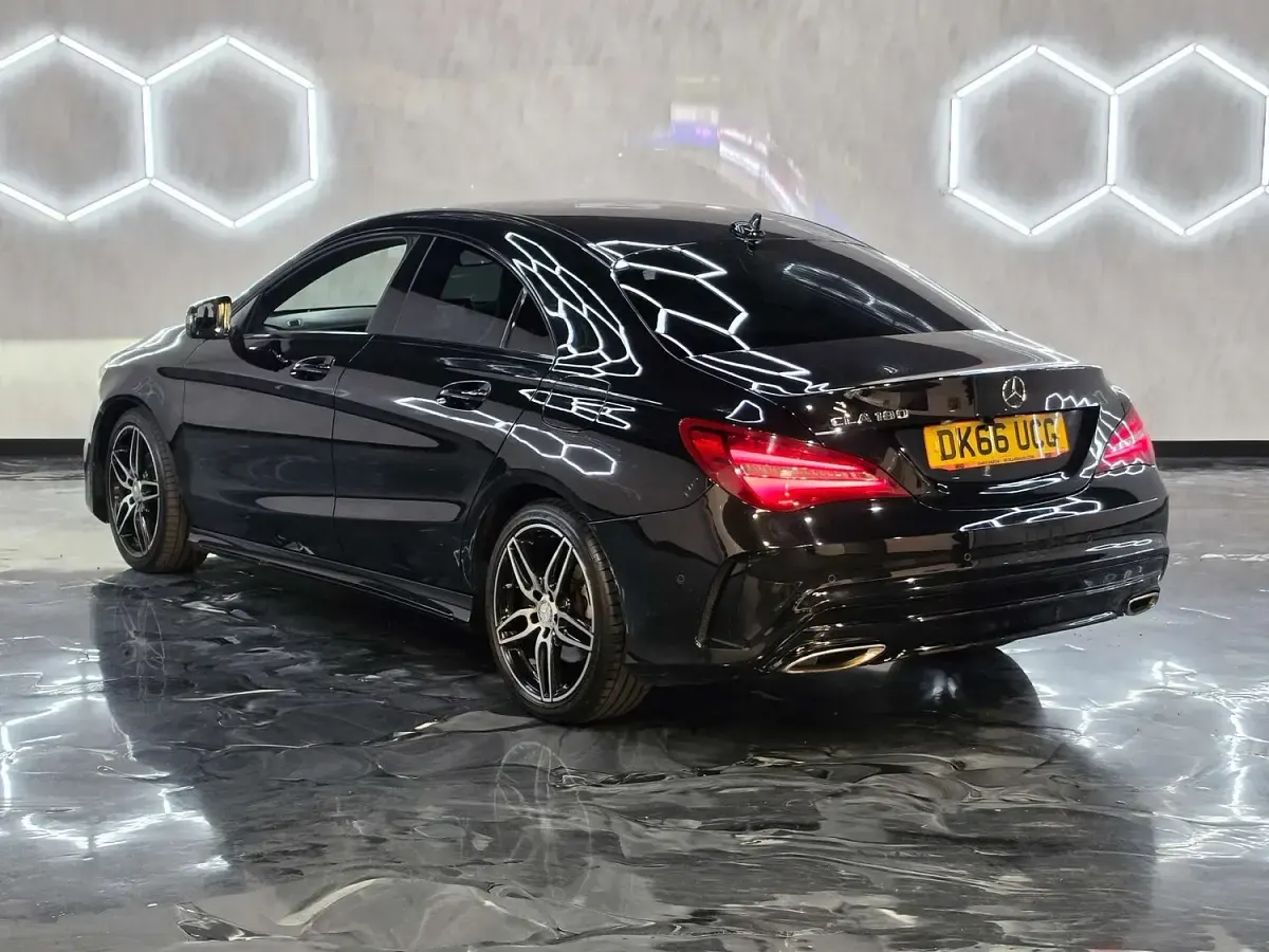 Used Mercedes CLA180 AMG line 122 HP (89 kW) 2016 Black Coupe