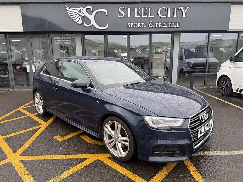 Used Audi A3 S-Line 110 HP (80 kW) 2017 Blue Hatchback