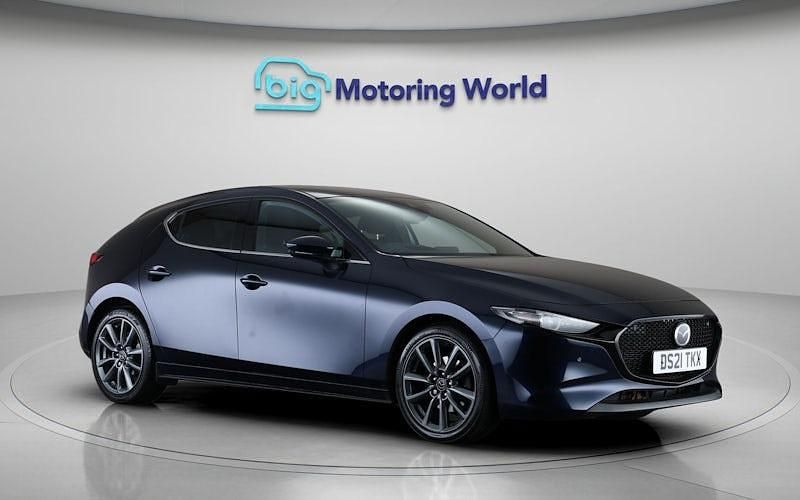 Begagnad Mazda 3 Inclusive 122 HK (89 kW) 2021 Blå Halvkombi