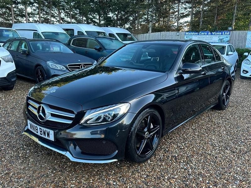 Black Used 2018 Mercedes C220 AMG line Sedan | £11,450 (Good price) - Image 1/4