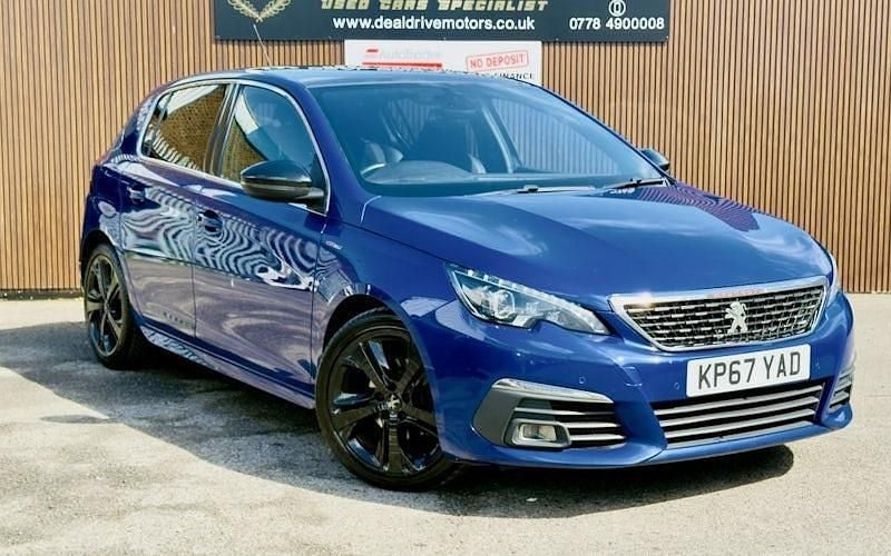 Used Peugeot 308 GT-line 120 HP (88 kW) 2017 Blue Hatchback