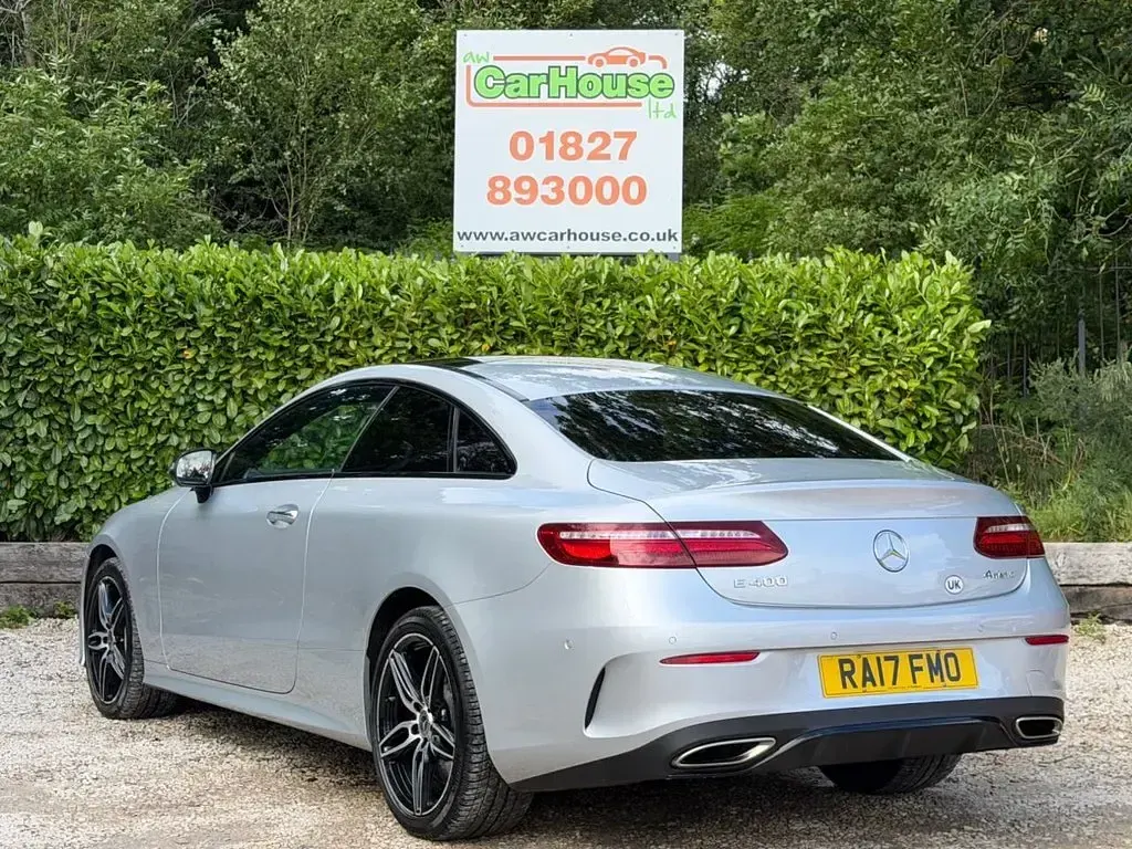 Used Mercedes E400 AMG Line Premium 333 HP (244 kW) 2017 Silver Coupe
