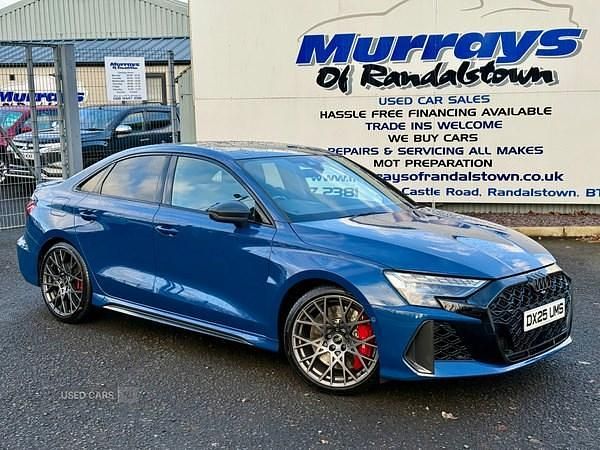Blue Used 2025 Audi RS3 Sedan | £59,995 (Expensive) - Image 1/4