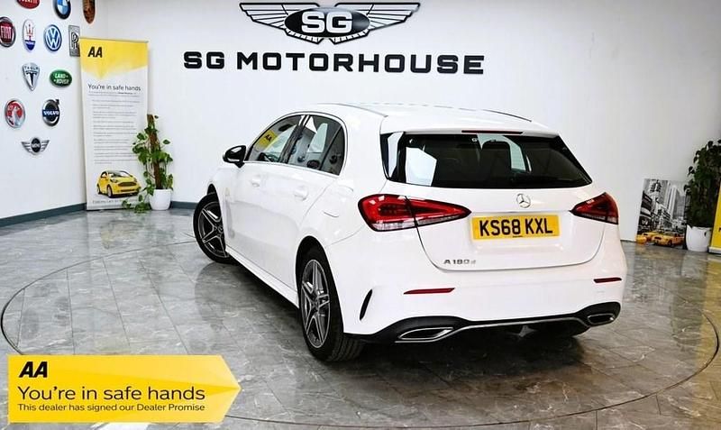 Used Mercedes A180 AMG line 116 HP (85 kW) 2018 White Hatchback