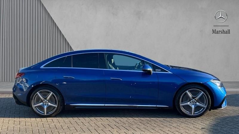 Used Mercedes EQE300 AMG Line Premium 180 kW (245 HP) 2022 Spectral blue metallic Sedan