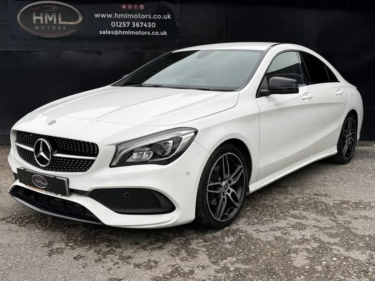 Used Mercedes CLA200 AMG line 136 HP (100 kW) 2018 White Coupe