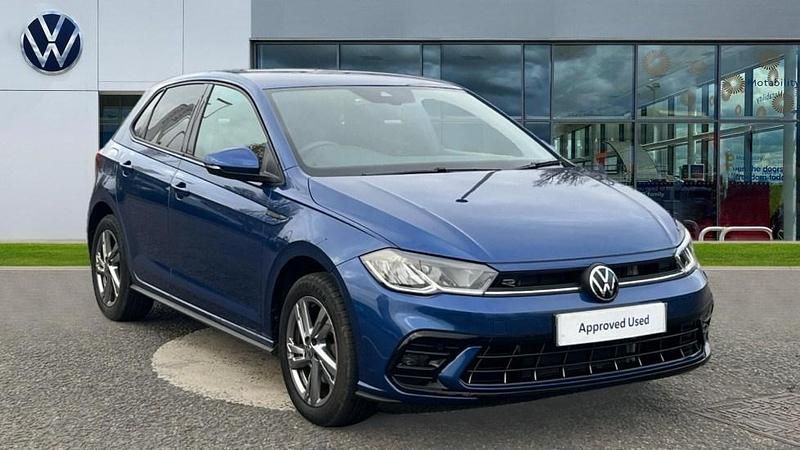 Reef blue metallic Used 2025 VW Polo R-line Hatchback | £21,680 (Fair price) - Image 1/4