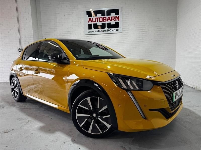 Used Peugeot e-208 Premium 100 kW (136 HP) 2021 Yellow Hatchback