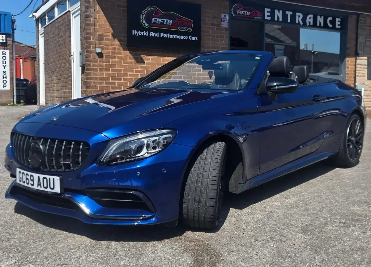Used Mercedes C63 AMG Premium Plus 2019 Blue Cabriolet