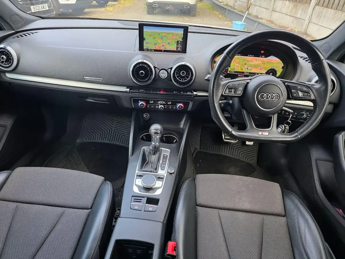Used Audi A3 S-Line 150 HP (110 kW) 2019 White Sedan