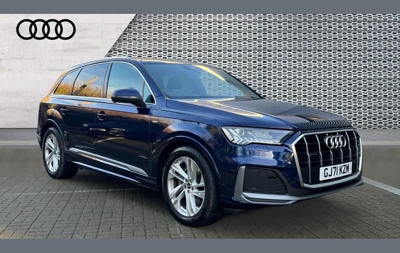 Blue Used 2021 Audi Q7 S-Line SUV | £41,132 (A bit pricey) - Image 1/4