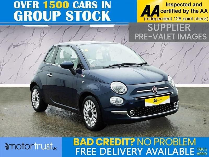 Used Fiat 500 Lounge 69 HP (50 kW) 2018 Blue Hatchback