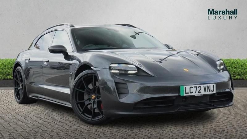 Grey Used 2022 Porsche Taycan Sport Turismo Sedan | £69,290 (Expensive) - Image 1/4