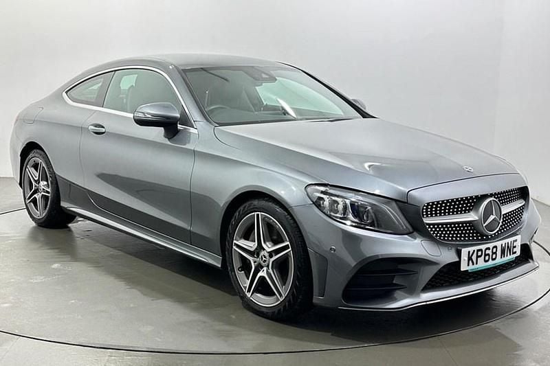 Used Mercedes C300 AMG line 258 HP (189 kW) 2018 Grey Coupe