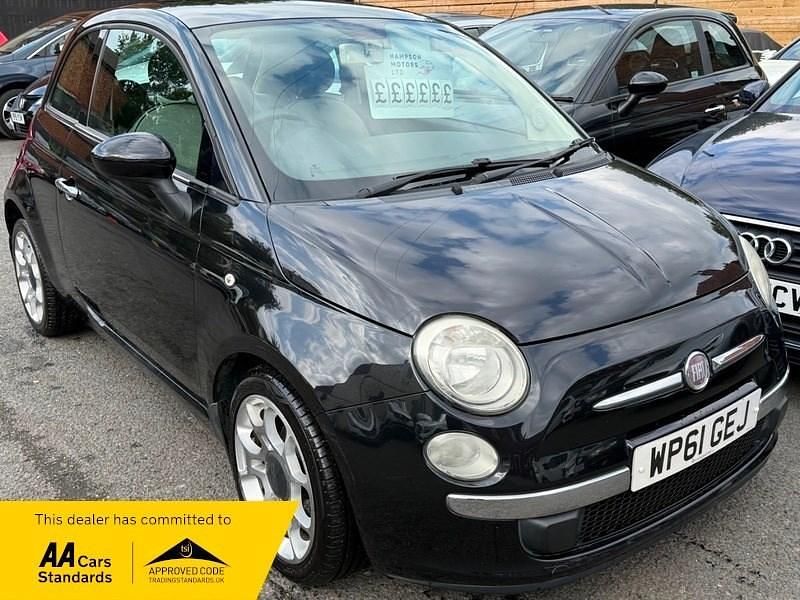 Black Used 2012 Fiat 500 Lounge Hatchback | £3,399 (Good price) - Image 1/4