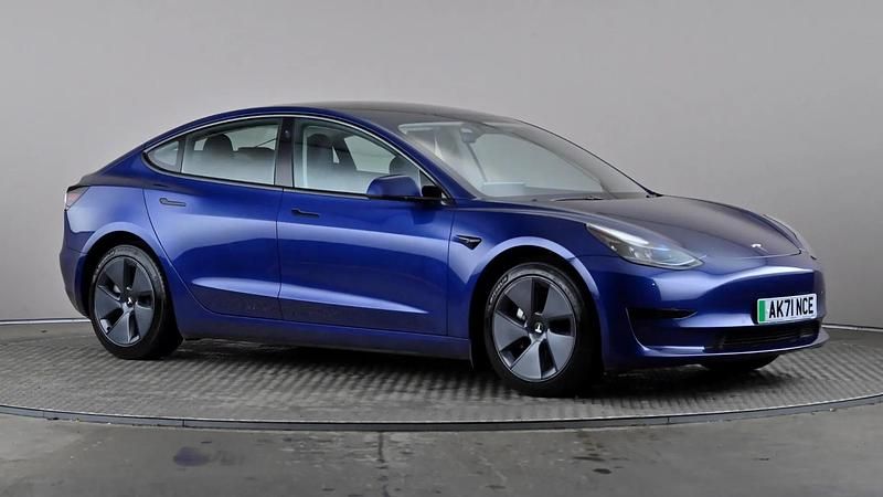 Used Tesla Model 3 Standard Range 180 kW (245 HP) 2021 Blue Sedan