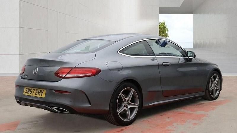 Used Mercedes C220 AMG line 170 HP (125 kW) 2017 Grey Coupe