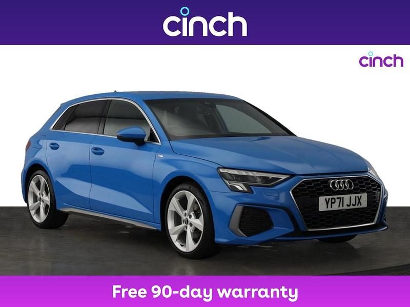Blue Used 2021 Audi A3 S-Line Hatchback | £20,599 (Fair price) - Image 1/3