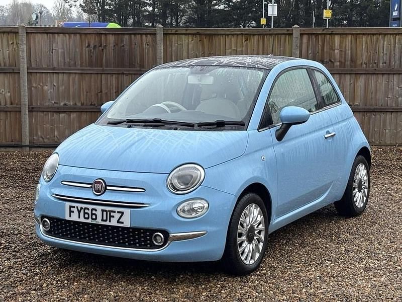 Used Fiat 500 Lounge 69 HP (50 kW) 2016 Blue Hatchback
