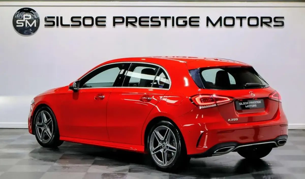 Used Mercedes A200 AMG Line Premium 163 HP (119 kW) 2019 Red Hatchback