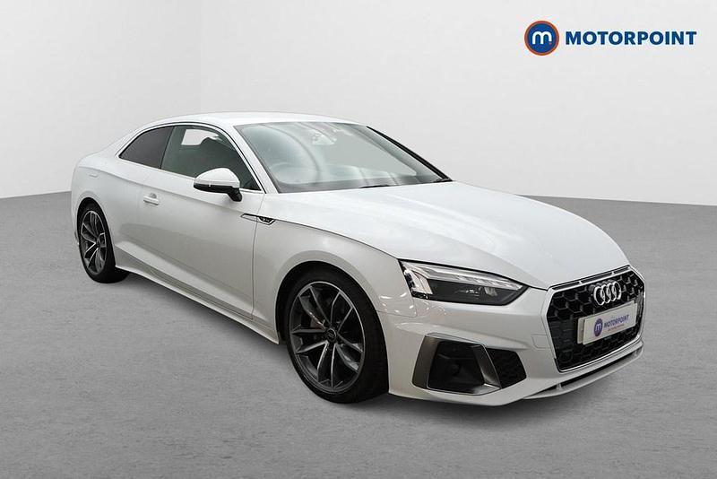 White Used 2022 Audi A5 S-Line Coupe | £24,199 (Good price) - Image 1/4
