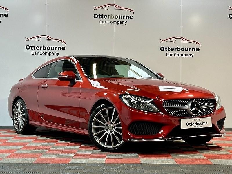 Used Mercedes C300 AMG line 2016 Red Coupe