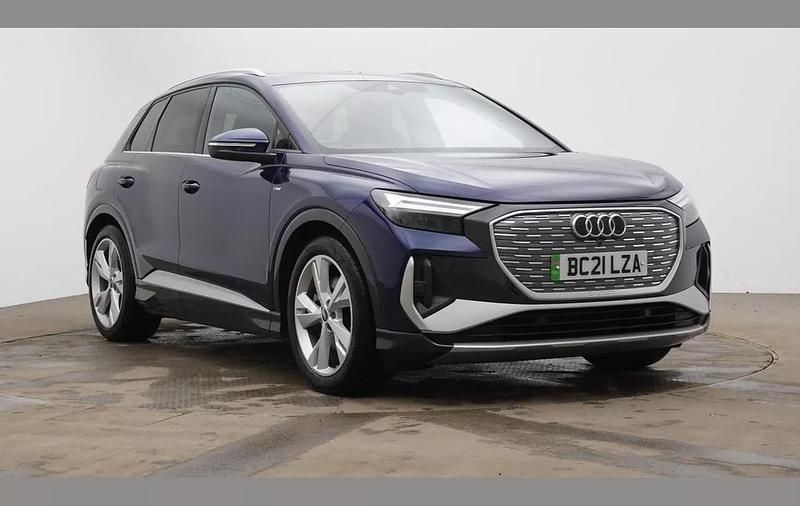 Blue Used 2021 Audi Q4 e-tron S-Line SUV | £19,510 - Image 1/4