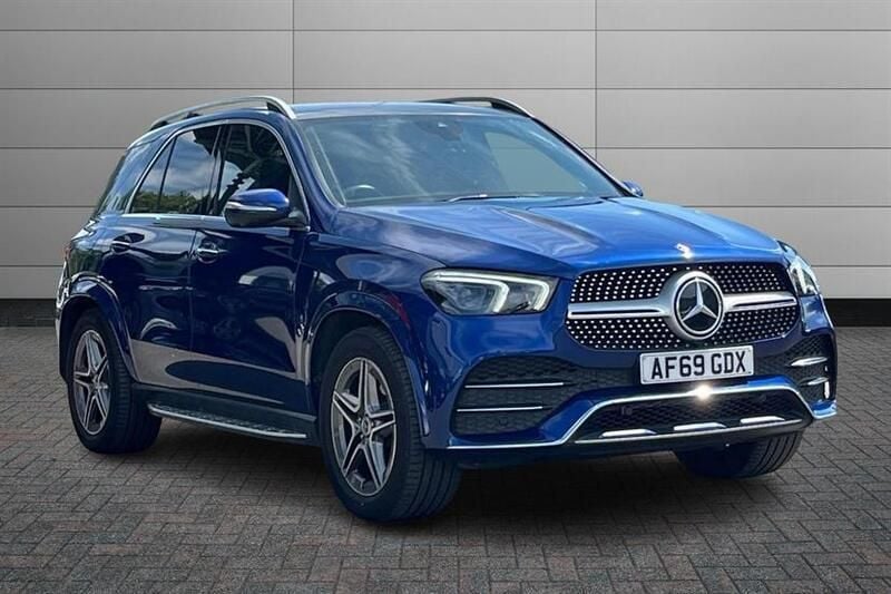 Brilliant blue Used 2019 Mercedes GLE450 AMG AMG line Estate | £38,490 (Fair price) - Image 1/4