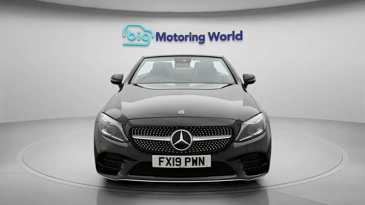 Used Mercedes C300 AMG line 258 HP (189 kW) 2019 Black Cabriolet