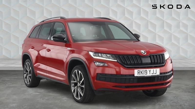 Red Used 2019 Skoda Kodiaq SportLine SUV | £20,514 (Good price) - Image 1/4