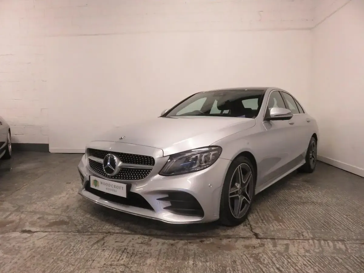 Used Mercedes C220 AMG line 194 HP (142 kW) 2018 Silver Sedan
