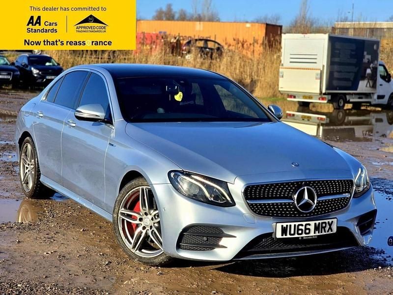 Used Mercedes E220 AMG line 194 HP (142 kW) 2016 Silver Sedan
