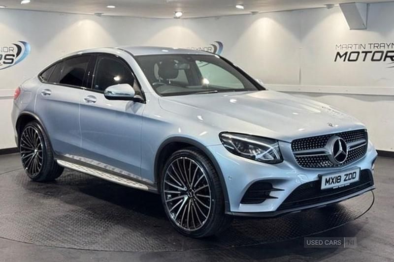 Silver Used 2018 Mercedes GLC220 AMG line Coupe | £20,950 (Fair price) - Image 1/1