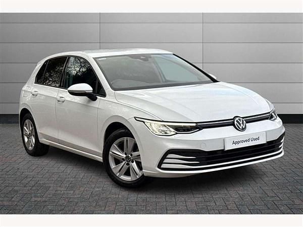 Pure white Used 2022 VW Golf VIII Life Hatchback | £17,150 (Fair price) - Image 1/3