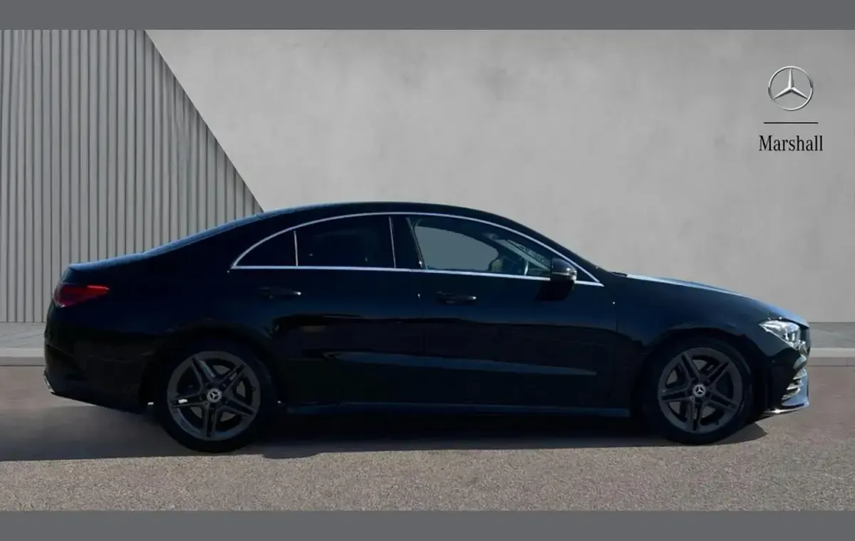 Used Mercedes CLA250 AMG line 224 HP (164 kW) 2021 Cosmos black metallic Coupe