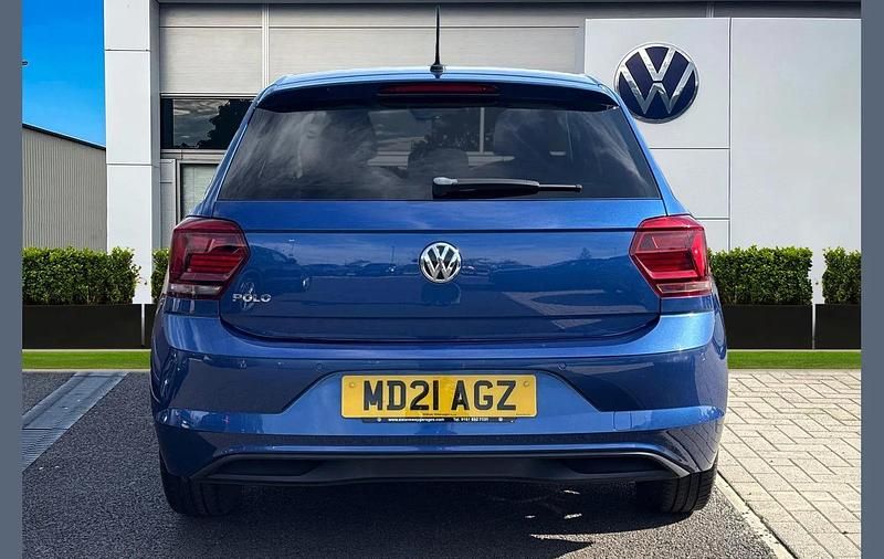 Used VW Polo Match 95 HP (69 kW) 2021 Blue Hatchback
