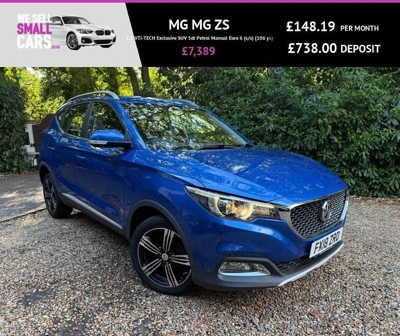 Blue Used 2018 MG ZS Exclusive Sedan | £7,389 (Fair price) - Image 1/3