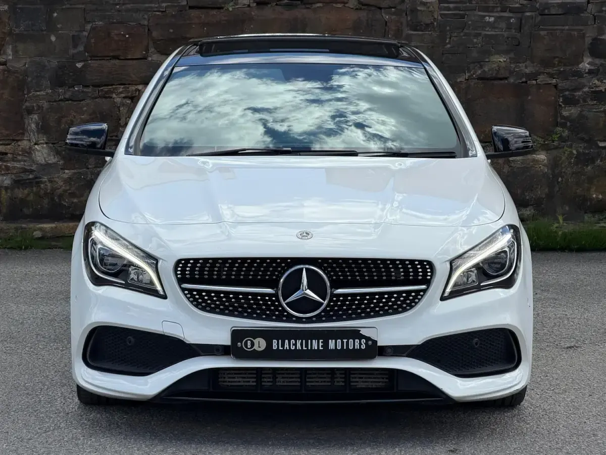Used Mercedes CLA220 AMG line 177 HP (130 kW) 2018 White Coupe