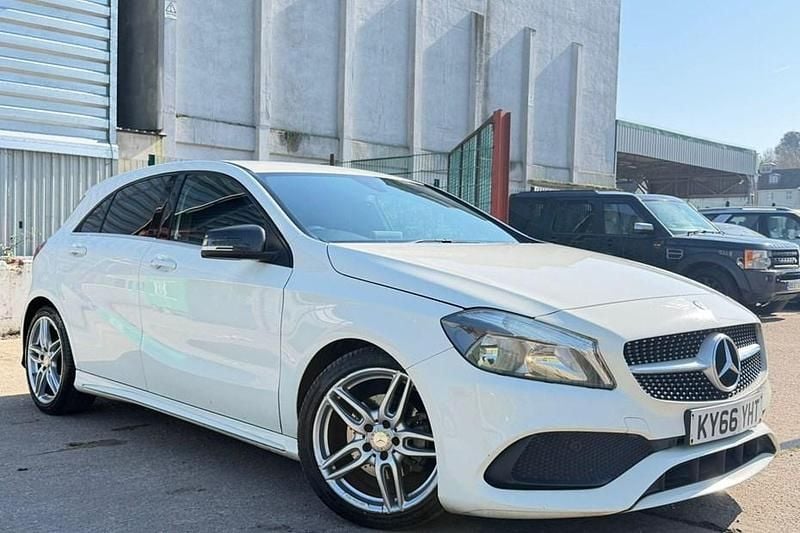 Used Mercedes A200 AMG line 136 HP (100 kW) 2016 White Hatchback