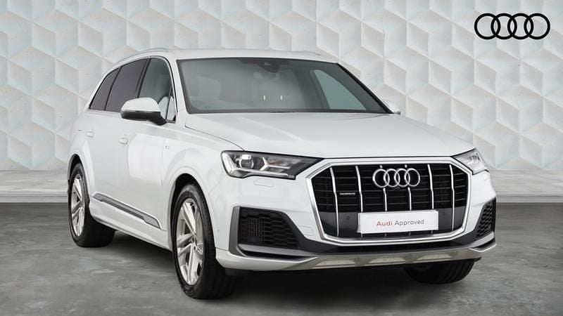 White Used 2022 Audi Q7 S-Line SUV | £35,950 (Good price) - Image 1/4